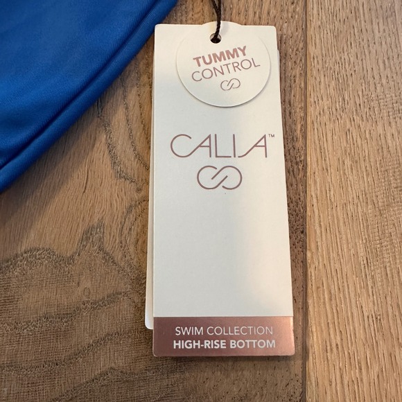 Calia Shirred V Front High Rise Bottom Royal Blue, M - Picture 3 of 7